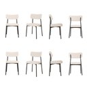 Ver imagem 1 de Kit com 8 Cadeiras para Sala de Jantar Mona Yescasa Branco/Palha Corriente