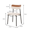 Ver imagem 4 de Kit com 8 Cadeiras para Sala de Jantar Mona Yescasa Branco/Palha Corriente/Caramelo