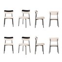 Ver imagem 1 de Kit com 8 Cadeiras para Sala de Jantar Mona Yescasa Branco/Palha Corriente/Preto
