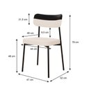 Ver imagem 4 de Kit com 8 Cadeiras para Sala de Jantar Mona Yescasa Branco/Palha Corriente/Preto