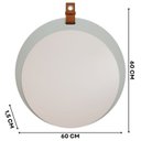 Ver imagem 3 de Espelho Decorativo 60x60cm com Alça em Couro Bella Yescasa