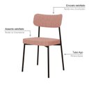 Ver imagem 5 de Kit com 8 Cadeiras para Sala de Jantar Mona Yescasa Rosa/Preto