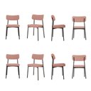 Ver imagem 1 de Kit com 8 Cadeiras para Sala de Jantar Mona Yescasa Rosa/Preto