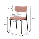 Ver imagem 4 de Kit com 8 Cadeiras para Sala de Jantar Mona Yescasa Rosa/Preto
