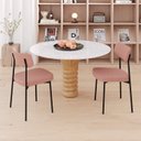 Ver imagem 3 de Kit com 8 Cadeiras para Sala de Jantar Mona Yescasa Rosa/Preto