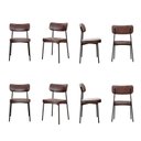 Ver imagem 1 de Kit com 8 Cadeiras para Sala de Jantar Mona Yescasa Marrom/Café