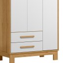 Ver imagem 7 de Guarda Roupa Infantil 3 Portas Slim Q Encanto Freijó/branco - Qmovi
