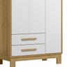 Guarda Roupa Infantil 3 Portas Slim Q Encanto Freijó/branco - Qmovi - 7