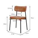Ver imagem 3 de Kit com 8 Cadeiras para Sala de Jantar Mona Yescasa Marrom/Caramelo