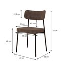 Ver imagem 4 de Kit com 8 Cadeiras para Sala de Jantar Mona Yescasa Marrom/Castor
