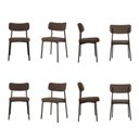 Ver imagem 1 de Kit com 8 Cadeiras para Sala de Jantar Mona Yescasa Marrom/Castor