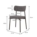 Ver imagem 4 de Kit com 8 Cadeiras para Sala de Jantar Mona Yescasa Cinza/Nuvem