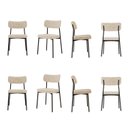 Ver imagem 1 de Kit com 8 Cadeiras para Sala de Jantar Mona Yescasa Bege/Vanilla