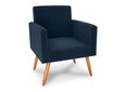Ver imagem 2 de Poltrona Decorativa Dallas Veludo Azul E433 - Matrix