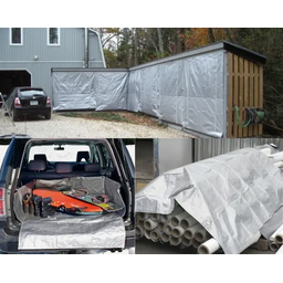 Lona Blackout Cinza/Prata 2x2 Impermeável 300 Micras Cobertura Festa Camping Garagem - 5