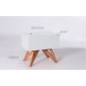 MESA DE CABECEIRA BRANCA DESIGN FREDDIE - 46,6X34,1X45,2 CM - 3