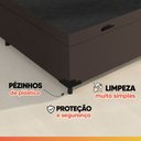 Ver imagem 7 de Cama Box Com Baú Queen 1,58m Prince Suede Marrom