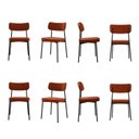 Ver imagem 1 de Kit com 8 Cadeiras para Sala de Jantar Mona Yescasa Laranja/Terracota