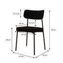 Ver imagem 4 de Kit com 8 Cadeiras para Sala de Jantar Mona Yescasa Preto/Black