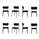 Ver imagem 1 de Kit com 8 Cadeiras para Sala de Jantar Mona Yescasa Preto/Black