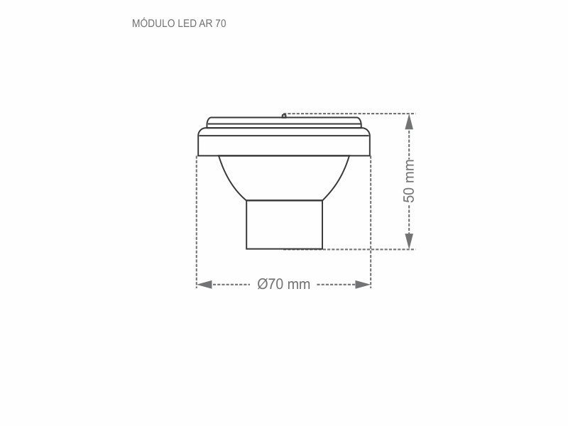 Lâmpada Led AR70 7w 24° Módulo Dimerizável Taschibra Bivolt - 2