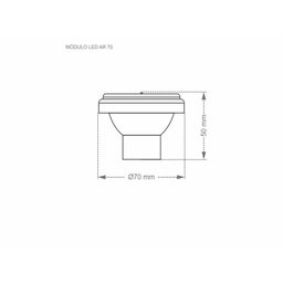 Lâmpada Led AR70 7w 24° Módulo Dimerizável Taschibra Bivolt - 2