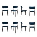 Ver imagem 1 de Kit com 8 Cadeiras para Sala de Jantar Mona Yescasa Azul/Blue