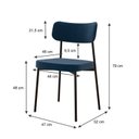Ver imagem 4 de Kit com 8 Cadeiras para Sala de Jantar Mona Yescasa Azul/Blue