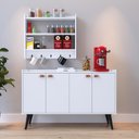 Ver imagem 2 de Kit Aparador Buffet Cantinho Café Armário Parede Amélia Prateleira Decoração Sala Jantar - Rpm