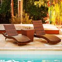 Ver imagem 3 de 4 Cadeiras e Mesa com 2 Espreguiçadeiras Bona e Mesa com Balde em Alumínio para Jardim, Piscina e Ár