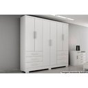 Ver imagem 1 de Guarda Roupa Casal 6 Portas e 6 Gavetas C/ Pés Encant/berlim Neve - Novo Horizonte
