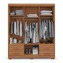 Ver imagem 4 de Guarda Roupa Casal 6 Portas 4 Gavetas Primacy