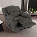 Ver imagem 1 de Poltrona do Papai Reclinável Sala de Cinema Madrid Elétrica Touch Massagem USB Linho Chumbo G26 Gran
