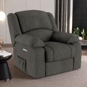 Ver mais imagens de Poltrona do Papai Reclinável Sala de Cinema Madrid Elétrica Touch Massagem USB Linho Chumbo G26 Gran