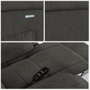 Ver imagem 7 de Poltrona do Papai Reclinável Sala de Cinema Madrid Elétrica Touch Massagem USB Linho Chumbo G26 Gran