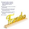 Palavra Família em Acrilico Dourado Espelhado Decoração Top - 4