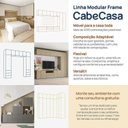 Ver imagem 2 de Estante Multiuso Livreiro 3 Módulos 10 Portas 3 Gavetas Frame CabeCasa MadeiraOriginals