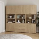 Ver imagem 1 de Estante Multiuso Livreiro 3 Módulos 10 Portas 3 Gavetas Frame CabeCasa MadeiraOriginals