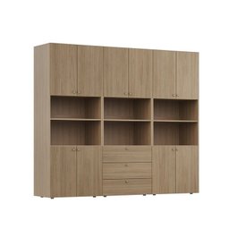 Estante Livreiro Multiuso 3 Módulos 3 Gavetas Frame Cabecasa MadeiraMadeira - 12