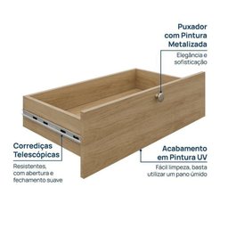 Estante Livreiro Multiuso 3 Módulos 3 Gavetas Frame Cabecasa MadeiraMadeira - 6