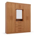 Ver imagem 2 de Guarda-Roupa Casal com Espelho Capelinha 7 Portas 4 Gavetas Advantage Marrom/Freijó