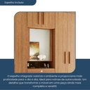 Ver mais imagens de Guarda-Roupa Casal com Espelho Capelinha 7 Portas 4 Gavetas Advantage Marrom/Freijó