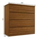 Ver imagem 3 de Cômoda 4 Gavetas Urban 91,5cm x 90cm x 45cm Marrom/Nogueira