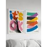 Kit 2 Quadros Decorativos Its Ok Colorido Moderno - 1