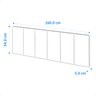 Cabeceira de Cama Casal Queen 160cm Painel para Quarto Almofadada Tecido Suede:preto - 3