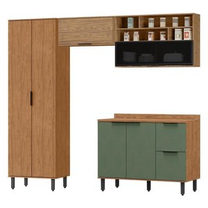 Armarios Lavanderia 4 Modulos Mdf 270 Cm Tosc Freijo Jade Mxm