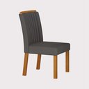 Ver imagem 4 de Conjunto Sala de Jantar Jade Gold 1,20m Tampo Chumbo 4 Cadeiras Jade Cinamomo/Joli Chumbo