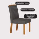 Ver imagem 5 de Conjunto Sala de Jantar Jade Gold 1,20m Tampo Chumbo 4 Cadeiras Jade Cinamomo/Joli Chumbo