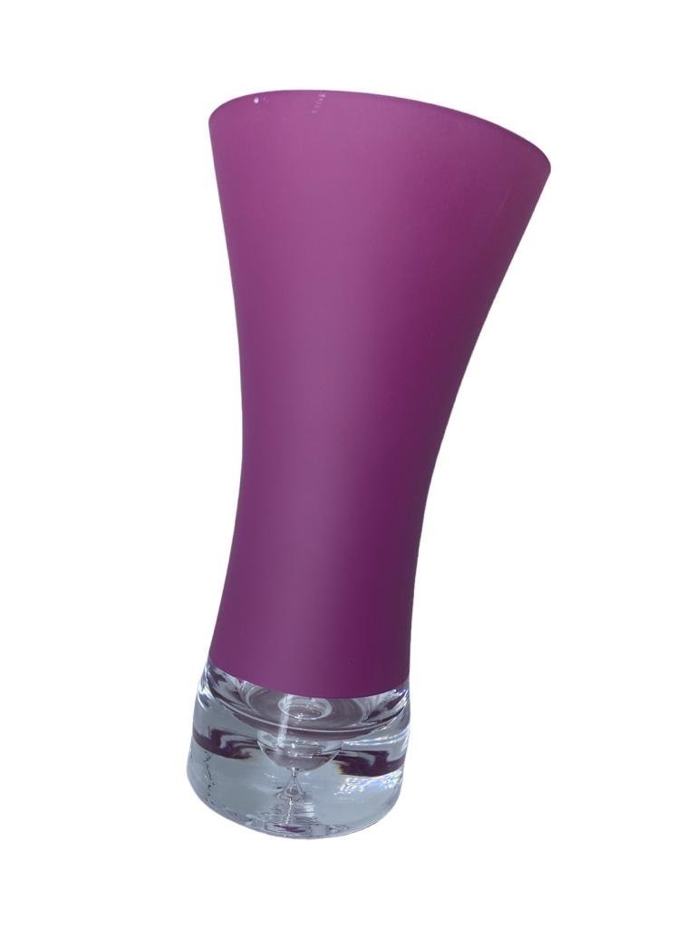 Vaso de Vidro Colors Vinho Decorativo 26cm Espressione Vaso Decorativo Rosa, Vaso de Vidro Decorativ - 4