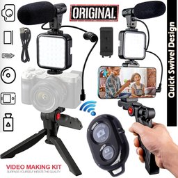 Estabilizador Mão Suporte Celular Câmera Luz Led Iluminação - 1